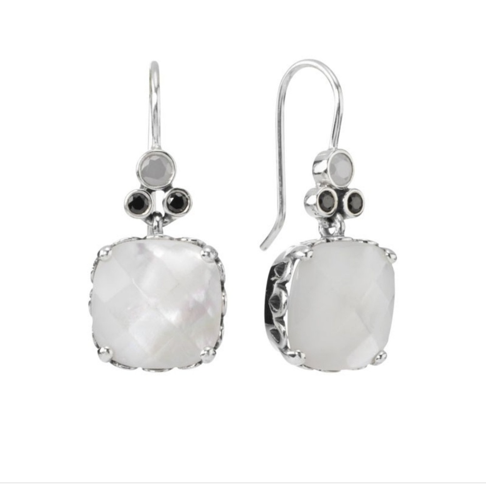 ISO PANDORA SINCERITY MOTHER OF PEARL EARRINGS